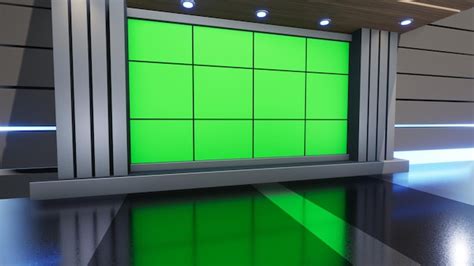 Premium Photo D Virtual Tv Studio News Backdrop For Tv Shows Tv On