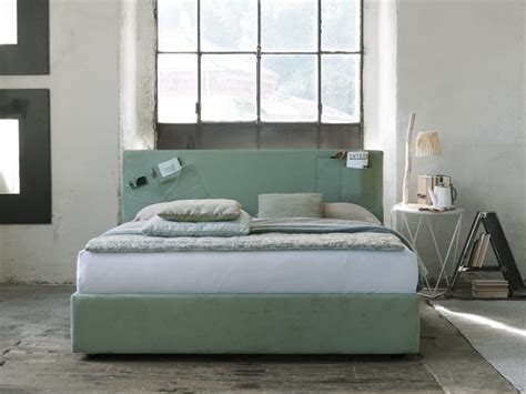 Upholstered double bed HENNER D_Light Collection By Dorelan design ...