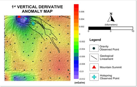 Map Showing The First Order Vertical Derivative Anomaly In Y Direction