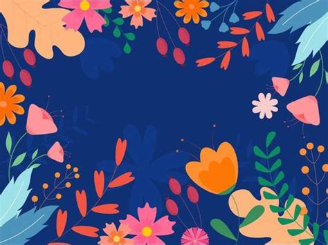 Blue Background With Flowers Vector Art, Icons, and Graphics for Free ...