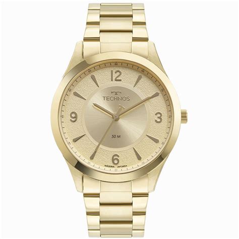 Rel Gio Feminino Technos Anal Gico Dourado Mom X Submarino