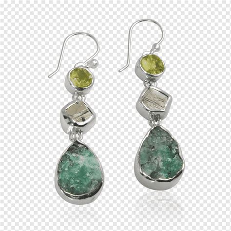 Emerald Earring Silver Body Jewellery Emerald Gem Gemstone Jewelry