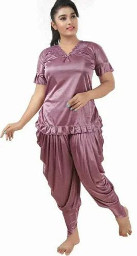 Satin Solid Night Suit Semi Stretchable At Rs 195 Piece In New Delhi Id 26427408588