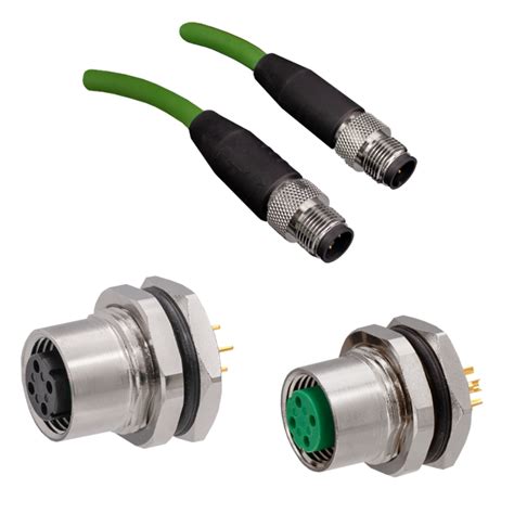 M12 D Code Connectors Stewart Connectors