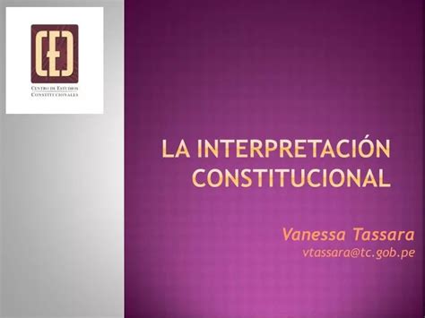 Ppt La Interpretación Constitucional Powerpoint Presentation Free