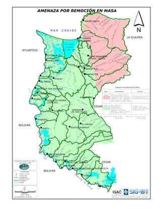 Mapa Magdalena Amenaza Por Remosion En Masa Pdf