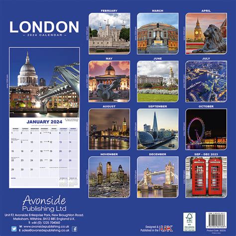 Kalender London 2024 Golda Kandace