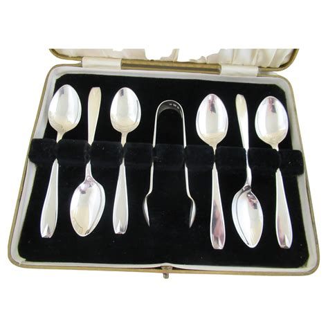 Set Of Sterling Silver Spoons From Cooper Brothers And Sons Of