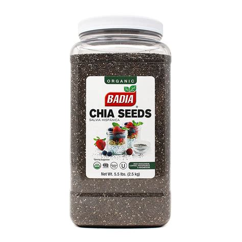 Badia Organic Chia Seed 55 Pound Pack Of 2