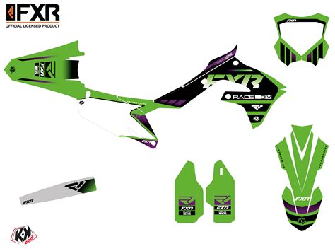 Kit Déco Motocross Fxr Revo Kawasaki Kx 450 F Vert Kutvek Kit Graphik