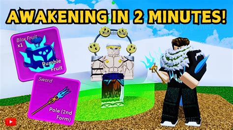 Awakening Rumble And Pole V In Minutes Video Blox Fruits Youtube