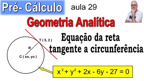 GRINGS PRÉ CÁLCULO EQUAÇÃO DA RETA TANGENTE A CIRCUNFERÊNCIA aula