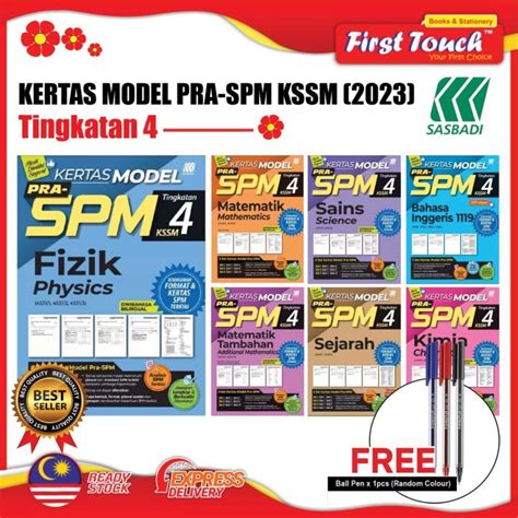 Sasbadi Buku Latihan Kertas Model Pra Spm Kssm Tingkatan