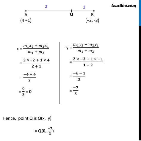 Ex Find Coordinates Of Points Of Trisection Section Formula