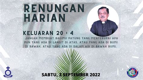 RENUNGAN HARIAN HKBP CIJANTUNG SABTU 3 September 2022 YouTube