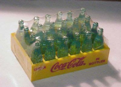 Coca Cola Coke 24 Mini Miniature Plastic Bottles Case Carrier Holder