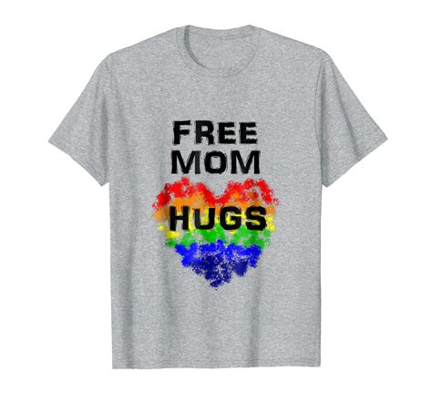 Free Mom Hugs T Shirt For Women Rainbow Lgbtq Gay Pride Ln Lntee