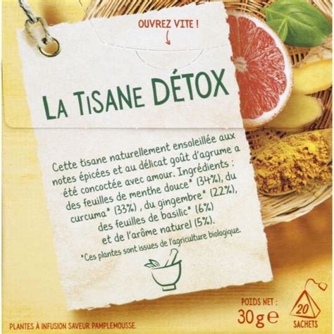 Infusion Bio Detox La Tisaniere La Boite De Sachets Prix Carrefour