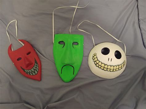 I made these, Lock Shock and Barrel masks from the Nightmare Before ...