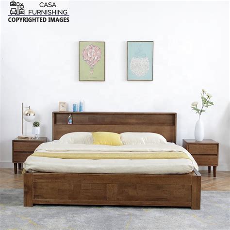 Double Bed Design | Wooden Designer Bed With Sliding Storage | Casa Furnishing