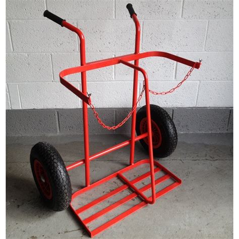 Twin Oxy Propane Trolley With Pneumatic Wheels PARRS