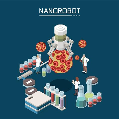 Nanotechnology Isometric Composition Vector Illustration 3051169 Vector