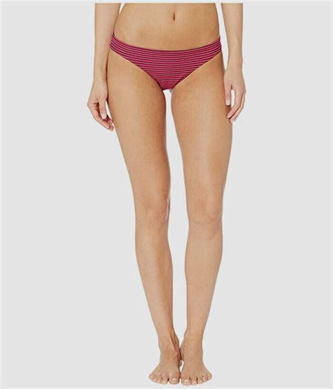 Seafolly Women S Pink Go Overboard Striped Hipster Bikini Bottoms