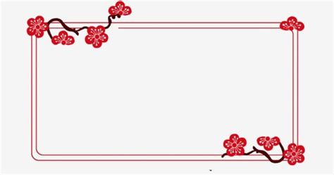 Red Pattern Lace Decoration Frame Chinese Style Border Photo Frame