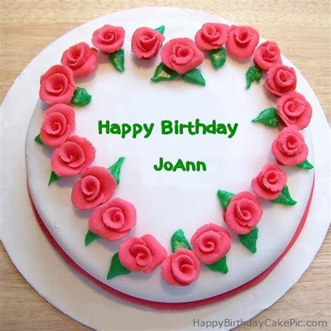 ️ Roses Heart Birthday Cake For JoAnn