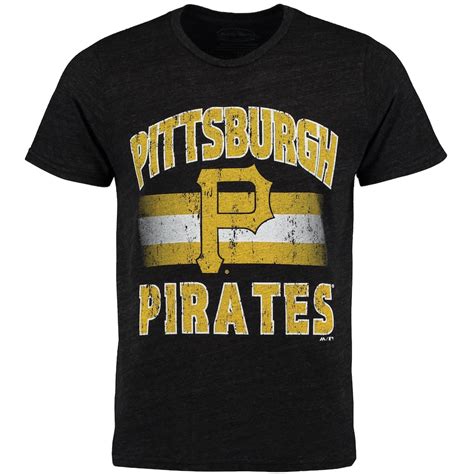 Men's Pittsburgh Pirates Majestic Threads Black Exclusive T-Shirt