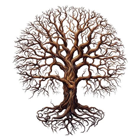 Mystical Old Tree Clipart Intricate Bare Branches Tree With Deep