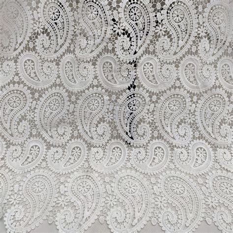 Stunning Heavy Guipure Lace Fabric Hollowed Paisley Lace Etsy