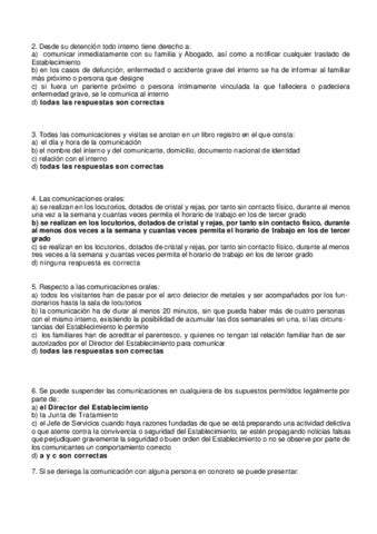 Test Derecho Penitenciario Con Soluciones Pdf