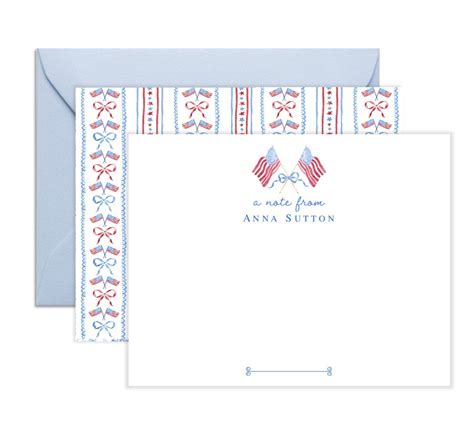 Patriotic Stationery Patriotic Stationary Patriotic Note Cards