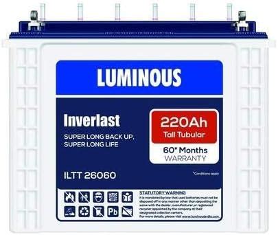 Luminous Inverlast Ilst Battery For Home Office Shops Ah