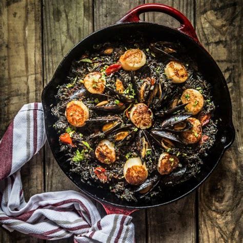 Squid Ink Seafood Paella Paella Seafood Paella Paella Negra Recipe