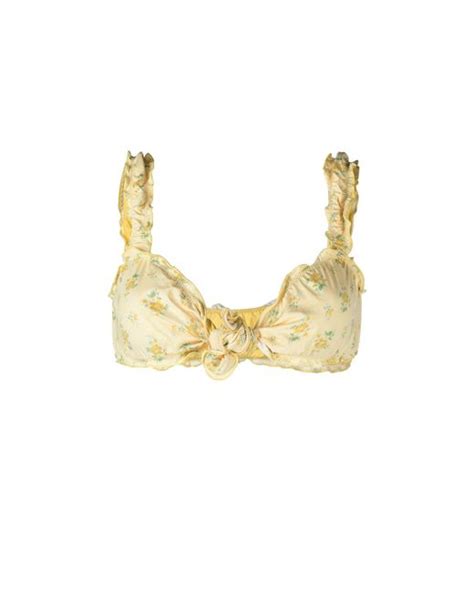 Frankie S Bikinis X Gigi Hadid Yellow Colby Floral Print Bikini Top Lyst