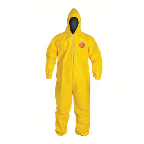 Dupont Tychem Coverall Hood Elastic Wrist Ankles Serged