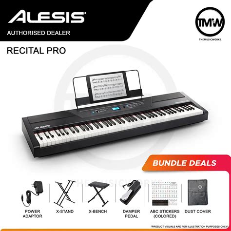 Alesis Recital Pro Key Hammer Action Digital Piano Tmw