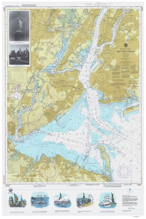 New York Harbor 1986 - Old Map Nautical Chart AC Harbors 12327 - New ...