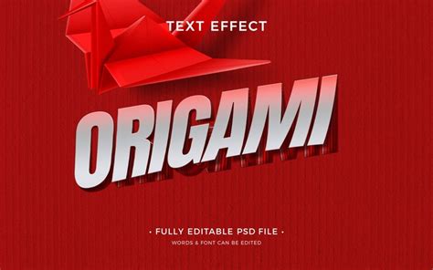 Premium PSD | Origami text effect