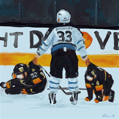 GAME DAY. Here’s a good luck painting for our boys in blue (and white)! : r/hockey