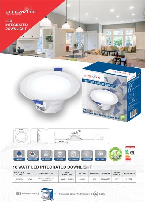 Litemate Led Integrated Downlight Watt Gentech