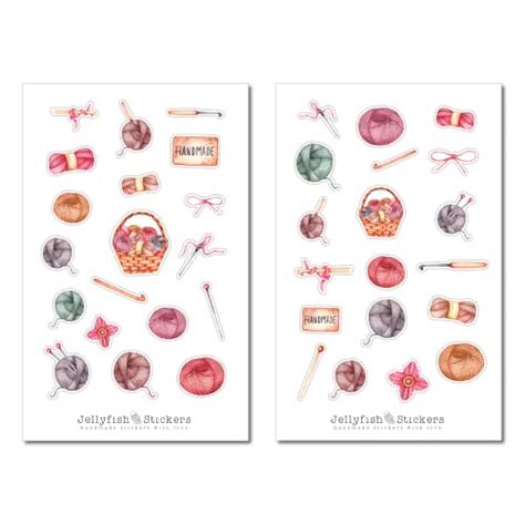 Stricken Sticker Set Aufkleber Journal Sticker Planer Sticker