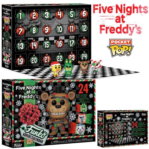 Five Nights At Freddys Advent Calendar With Pocket Pop Animatronics