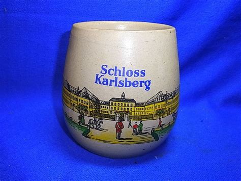 Vintage German Souvenir Beer Stein Mug Schloss Karlsberg B German Beer Mug Beer Mugs Beer