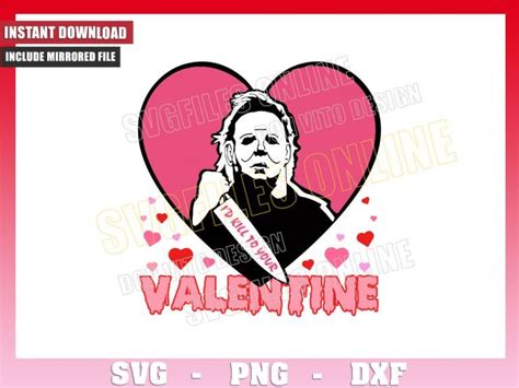 Id Kill To Be Your Valentine Svg Cut File For Cricut Download