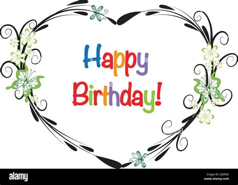 Vector Happy Birthday Card Stock Vector Image And Art Alamy