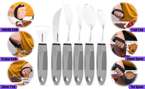 Amazon Pkpkaut Weighted Parkinsons Utensils For Hand Tremors