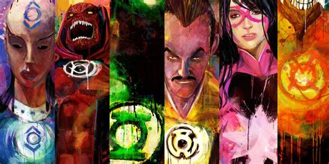 Lantern Corps (first 6) | Color spectrum art, Panel art, Lanterns